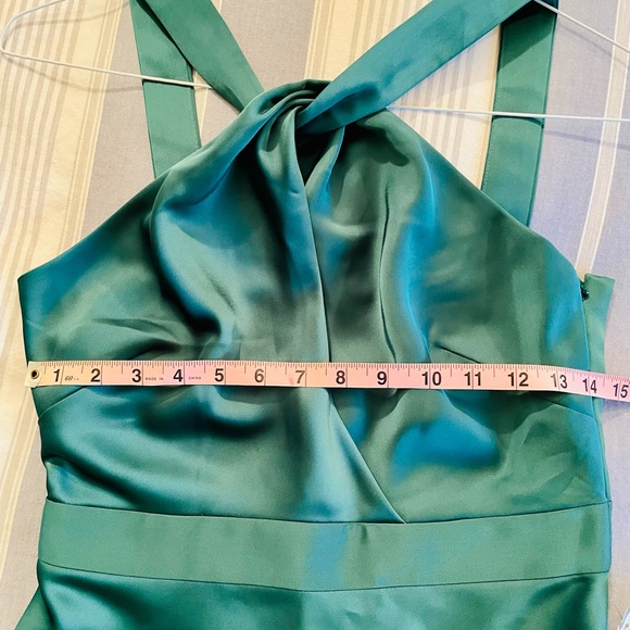 NWT J.Crew Emerald Green Satin Midi Dress – Size 4 - Picture 9 of 13